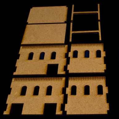 Middle East Two Story Building With Removable Roof (MDF) - 15MMDF020-R -
