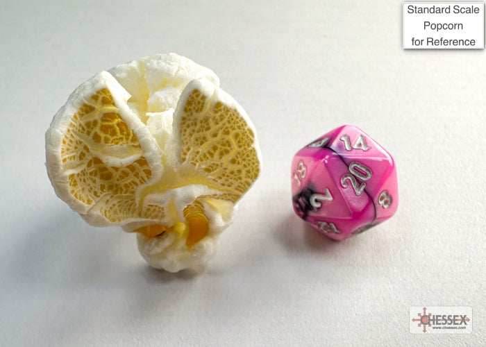 Gemini Black-Pink/white Mini-Polyhedral 7-Die Set (Mini Poly Release 3) -
