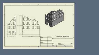 Ruined City Building (MDF) - 15MMDF251 -