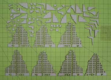 6mm Tall Ruined City Buildings (Matboard) - 285CSS056 -