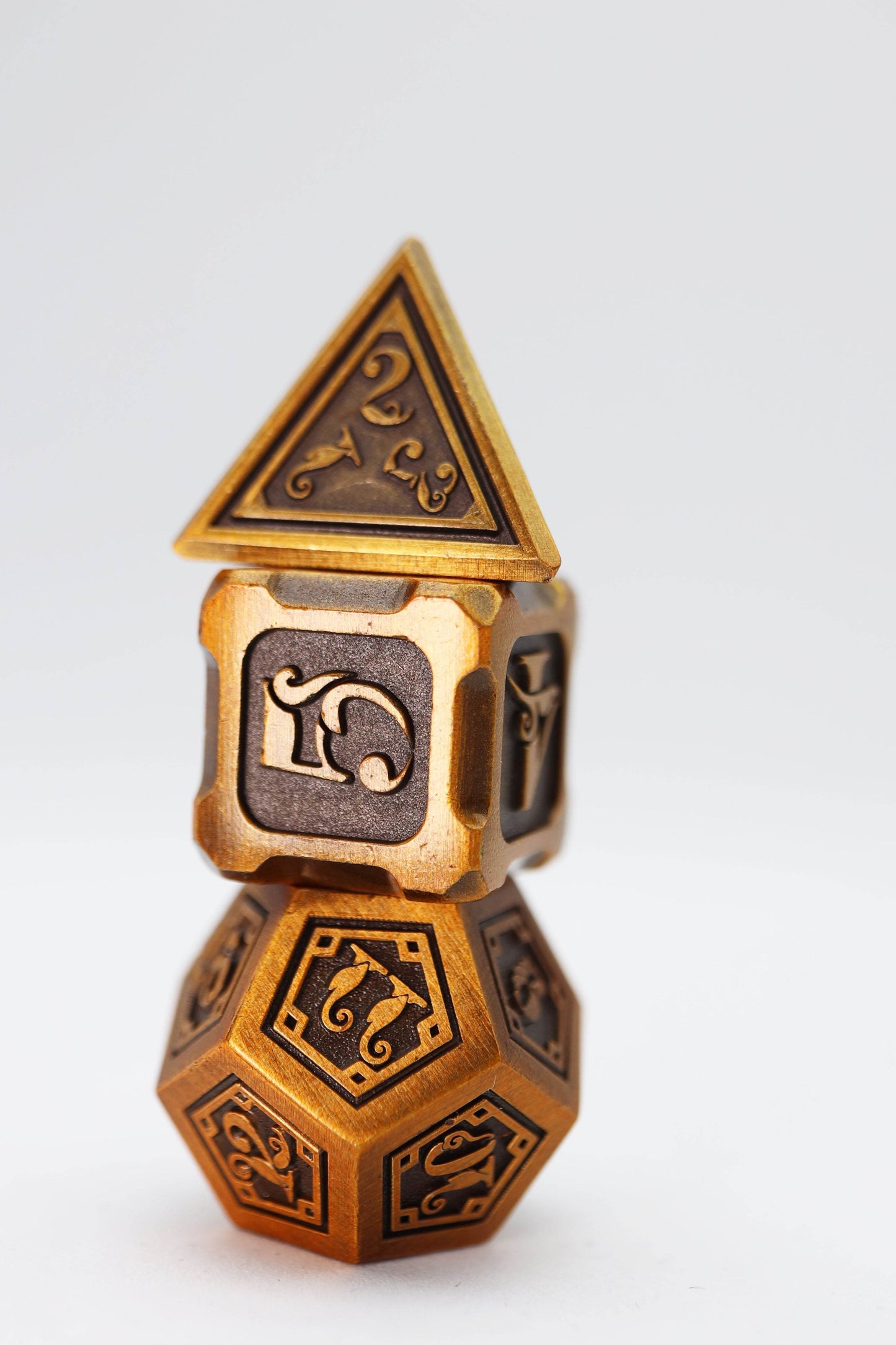 Alchemist Metals: Gold - Metal RPG Dice Set -