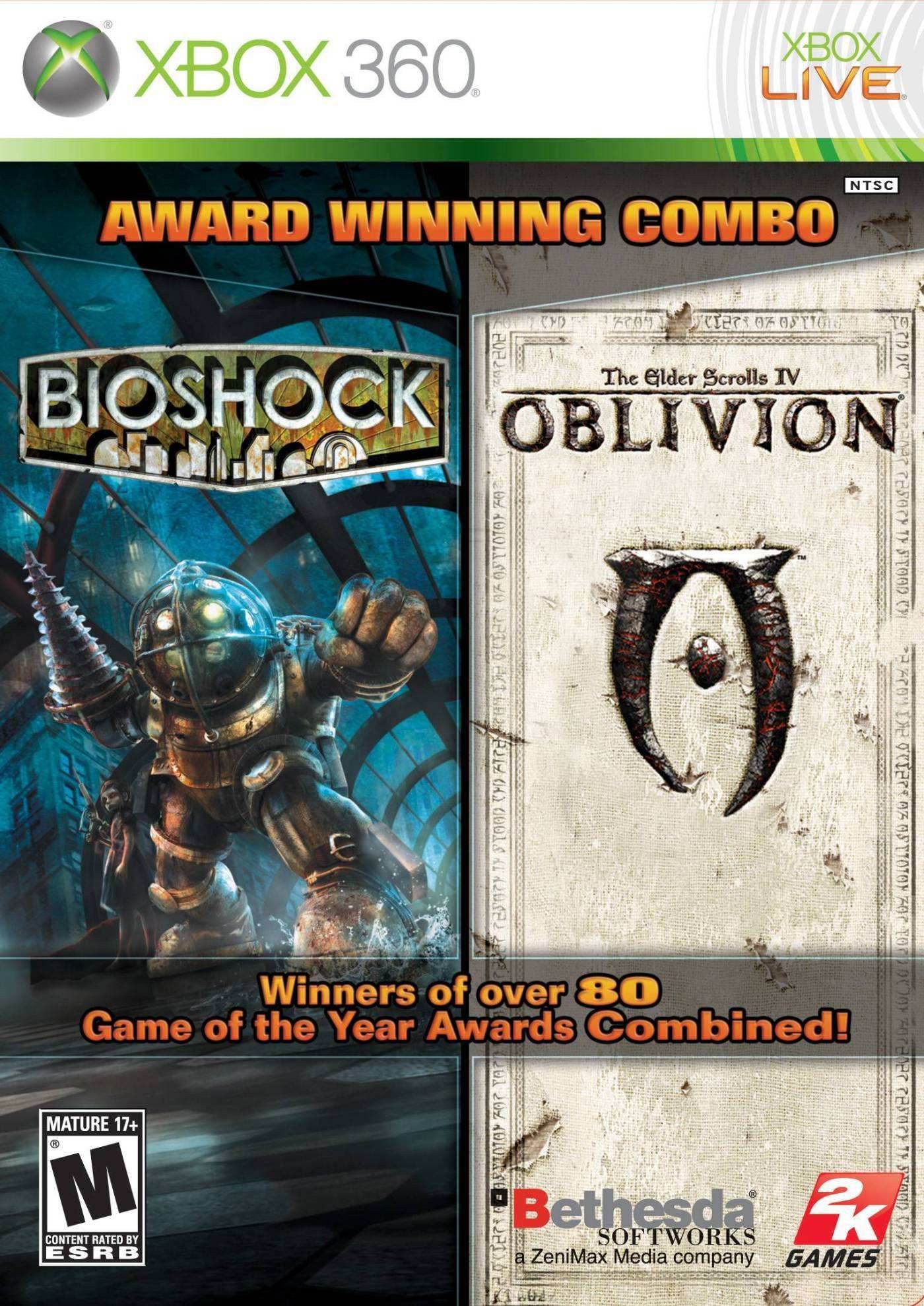 BioShock & The Elder Scrolls IV: Oblivion Bundle (Xbox 360) - Game Manual Only