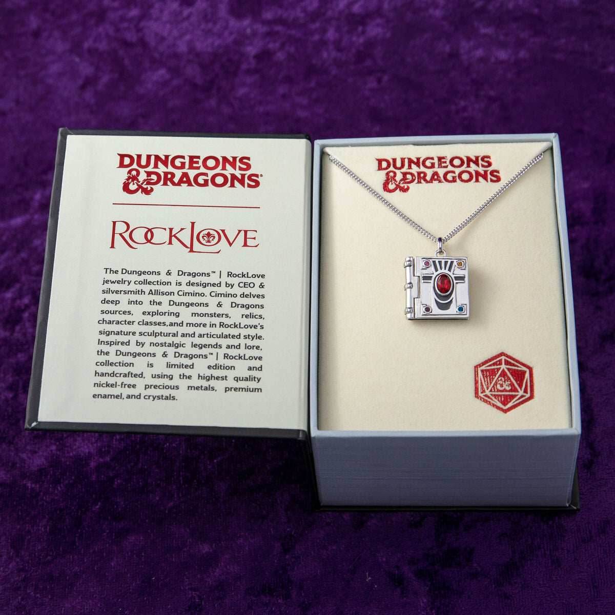 Dungeons and Dragons X RockLove Wizard Spell Book Necklace -