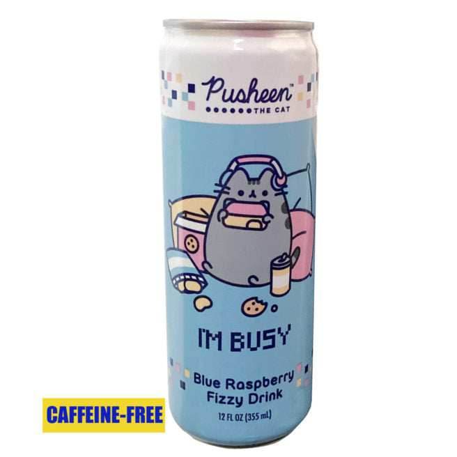 Pusheen The Cat I’m Busy Blue Raspberry Fizzy Drink (1 Can) -