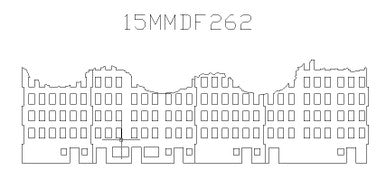 Ruined City Building, 8" x 4" (MDF) - 15MMDF262-3
