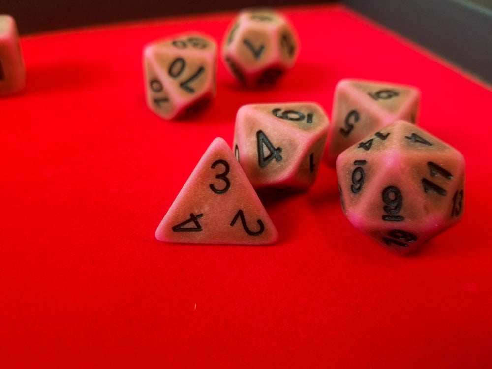 (Acrylic) 7-Dice Sets Gift Box | 5 Sets, Different Colors, Dungeons & Dragons Dice -