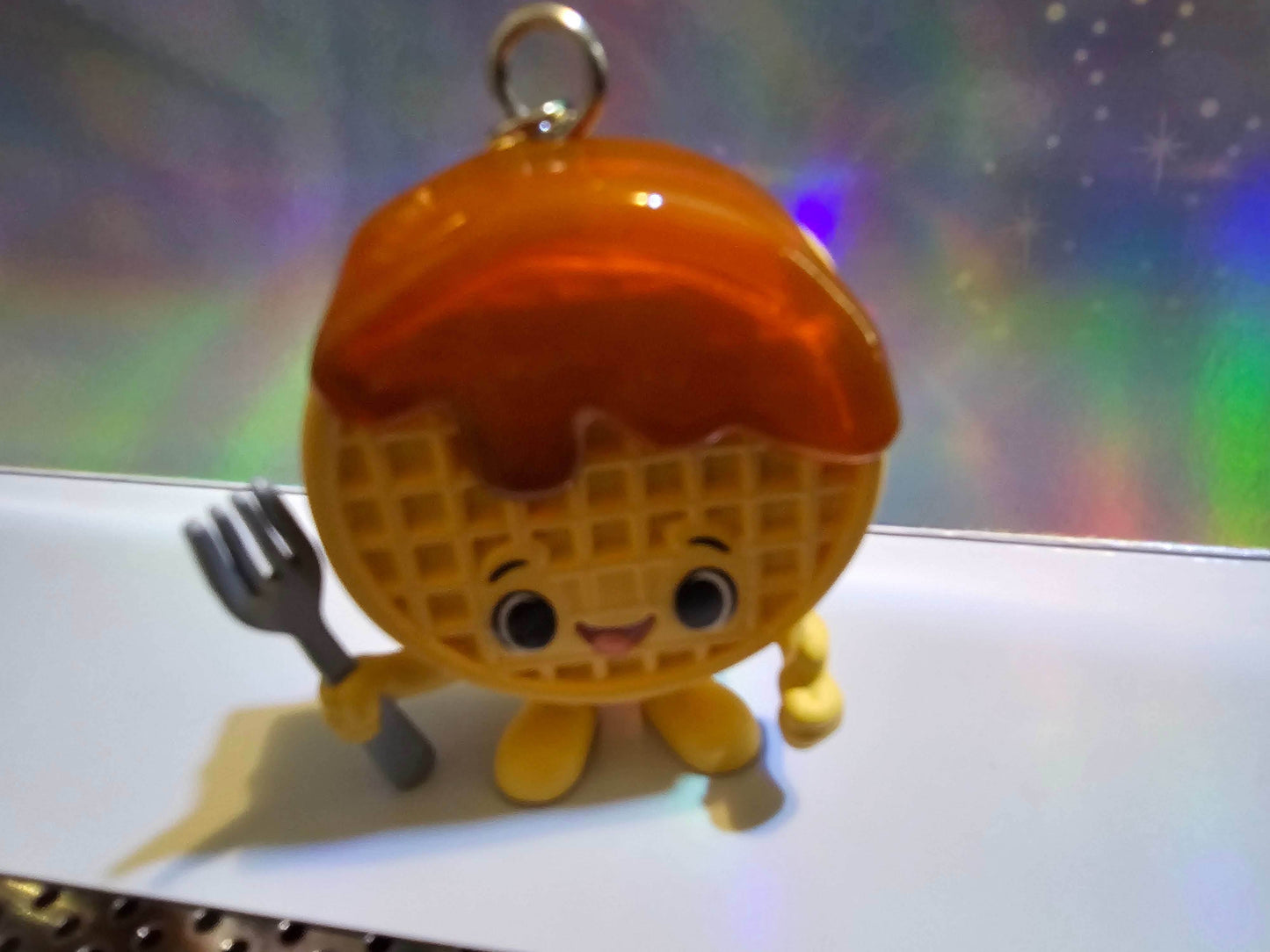 Eggo the waffle keychain -