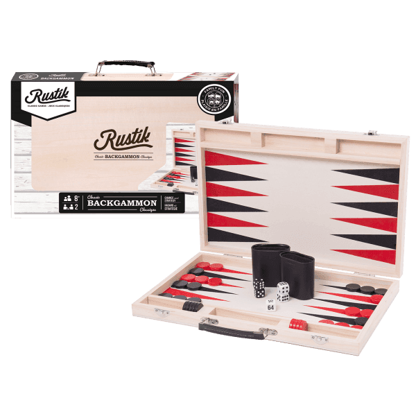 Rustik Deluxe Wood Case: Backgammon -