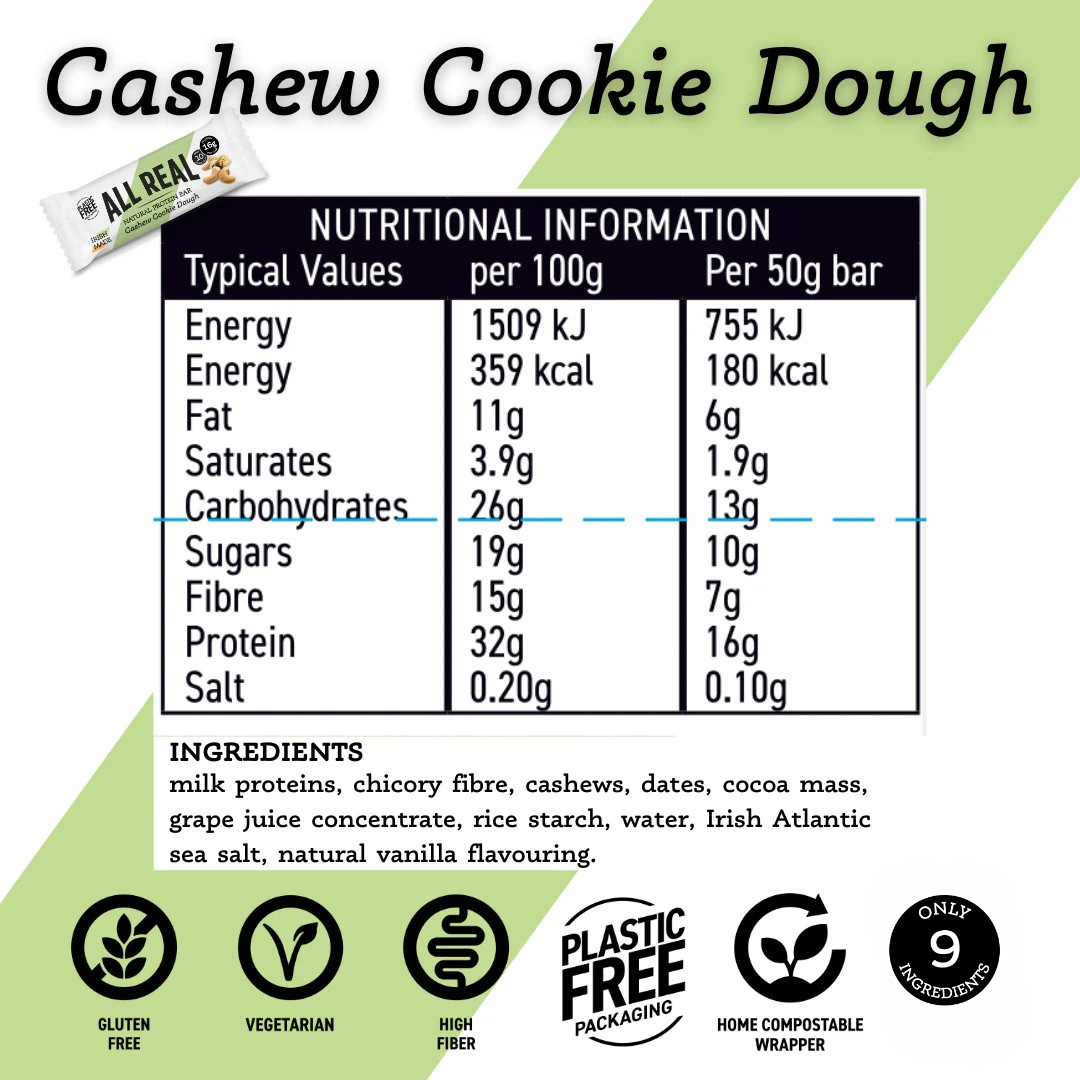 Cashew Cookie Dough Protein Bar 50g x 12 bars