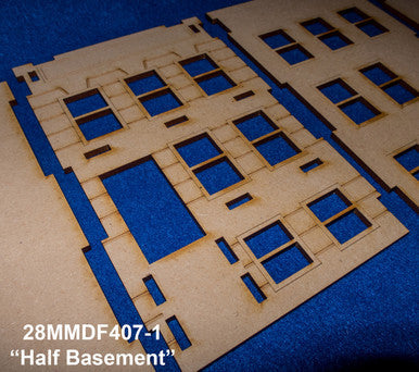 28mm "Brownstone" Row House (MDF) - 28MMDF407