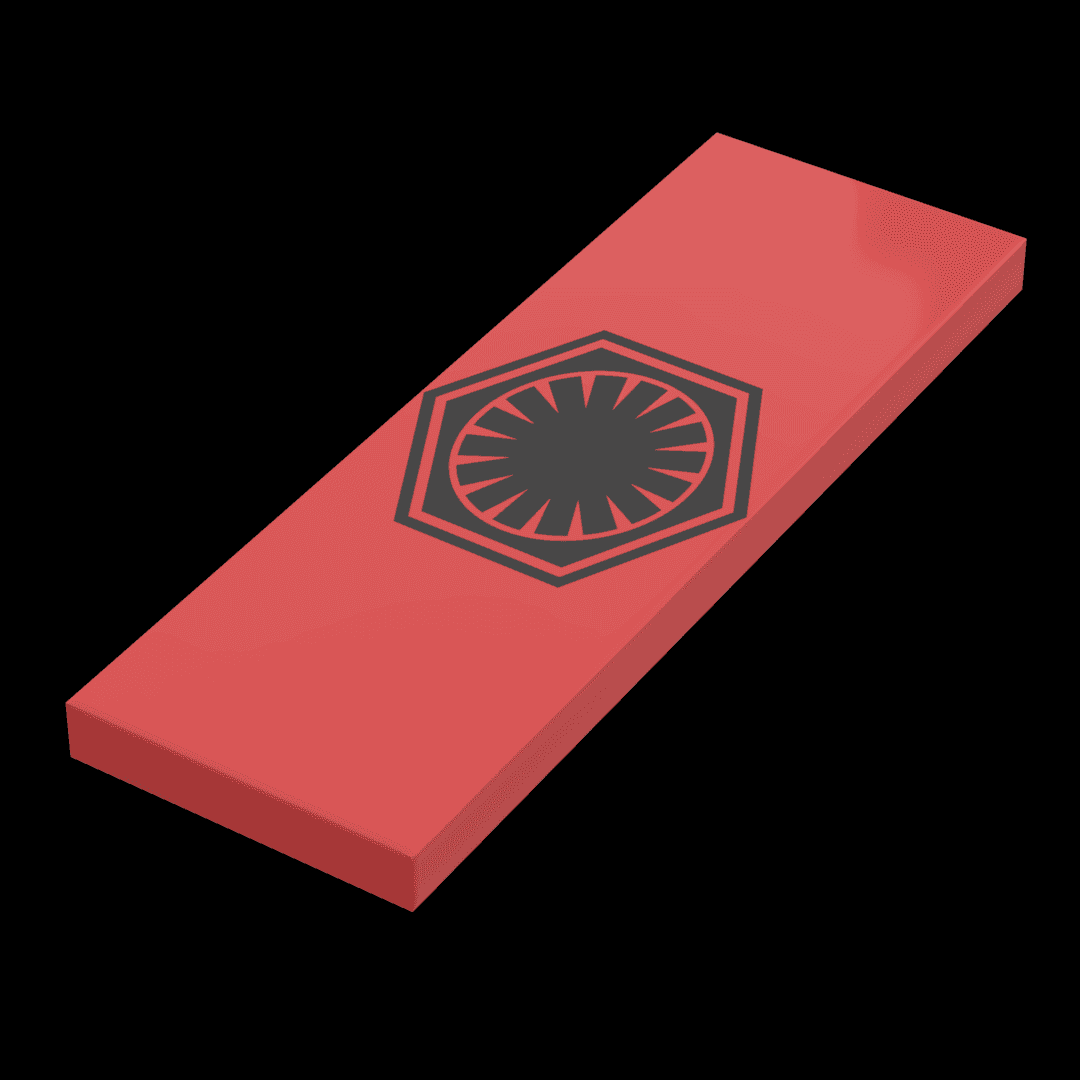 SW FO Faction Banner / Flag - B3 Customs® Printed 2x6 Tile made using LEGO part -