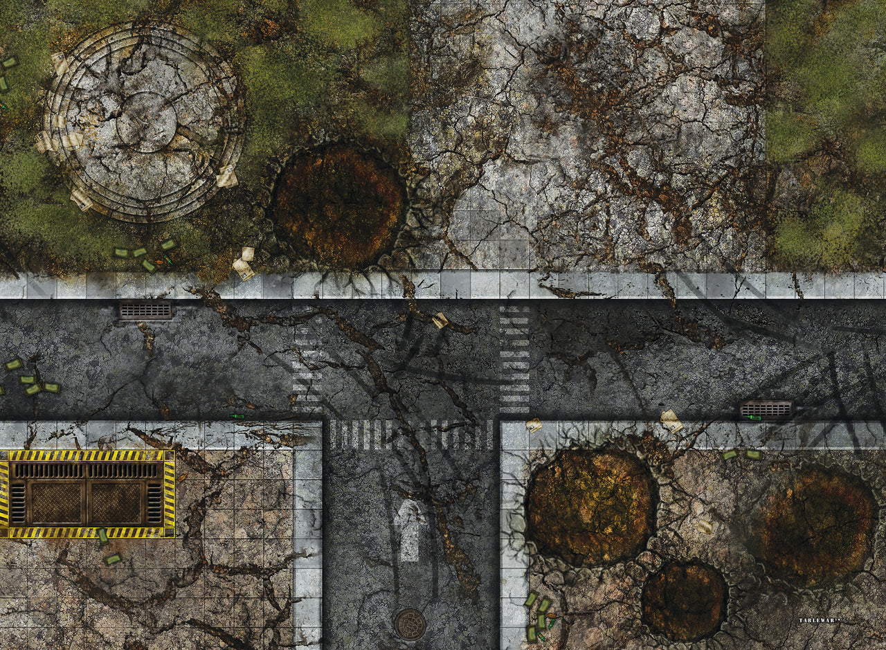 30x22" Double-Sided 'Urban Combat' + 'Badlands' F.A.T. Mat Battle Gaming Mat