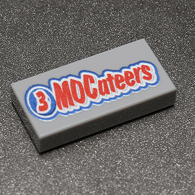 3 MOCateers - Custom Printed 1x2 Tile made using LEGO part -
