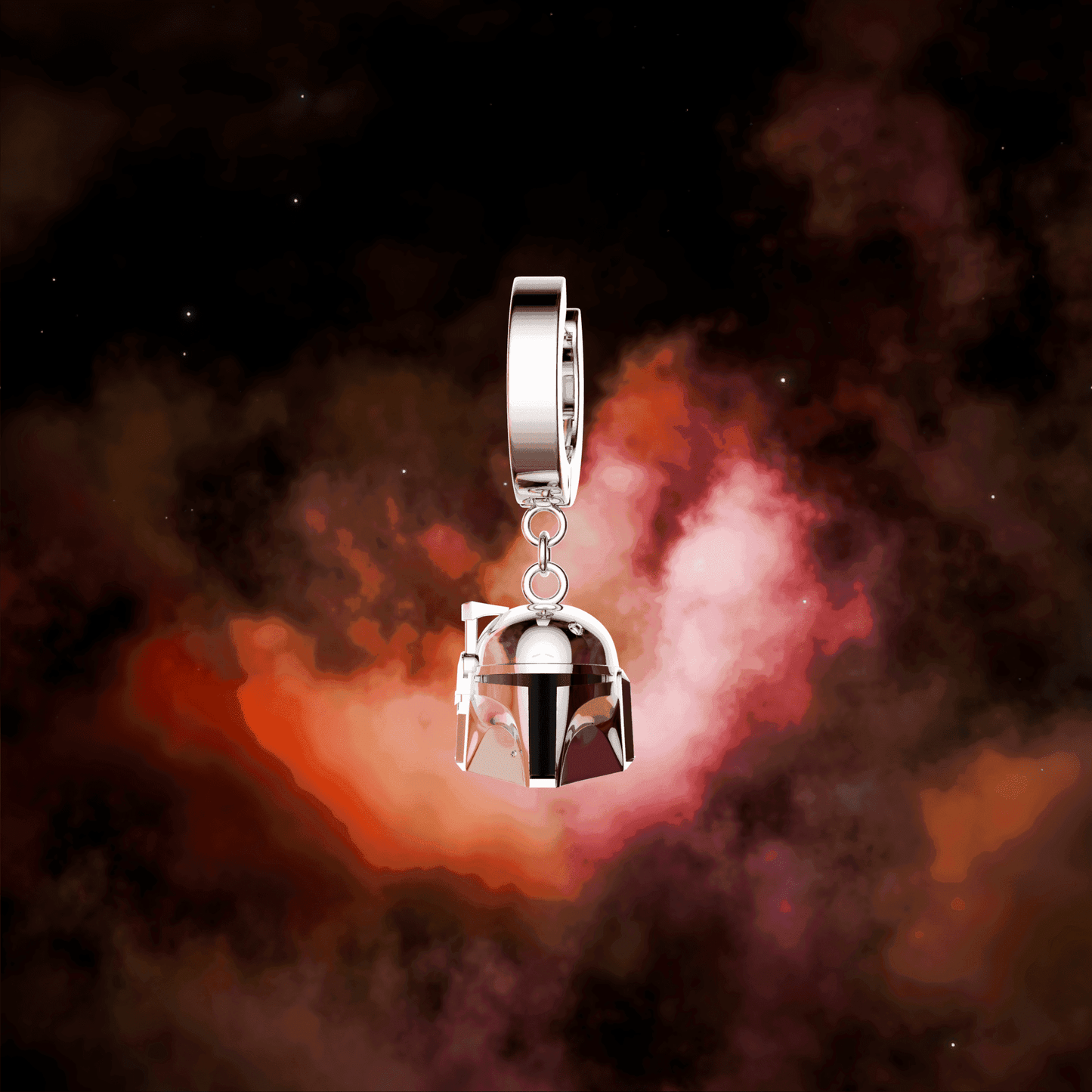 Star Wars™ Boba Fett Earring - Chrome / Single