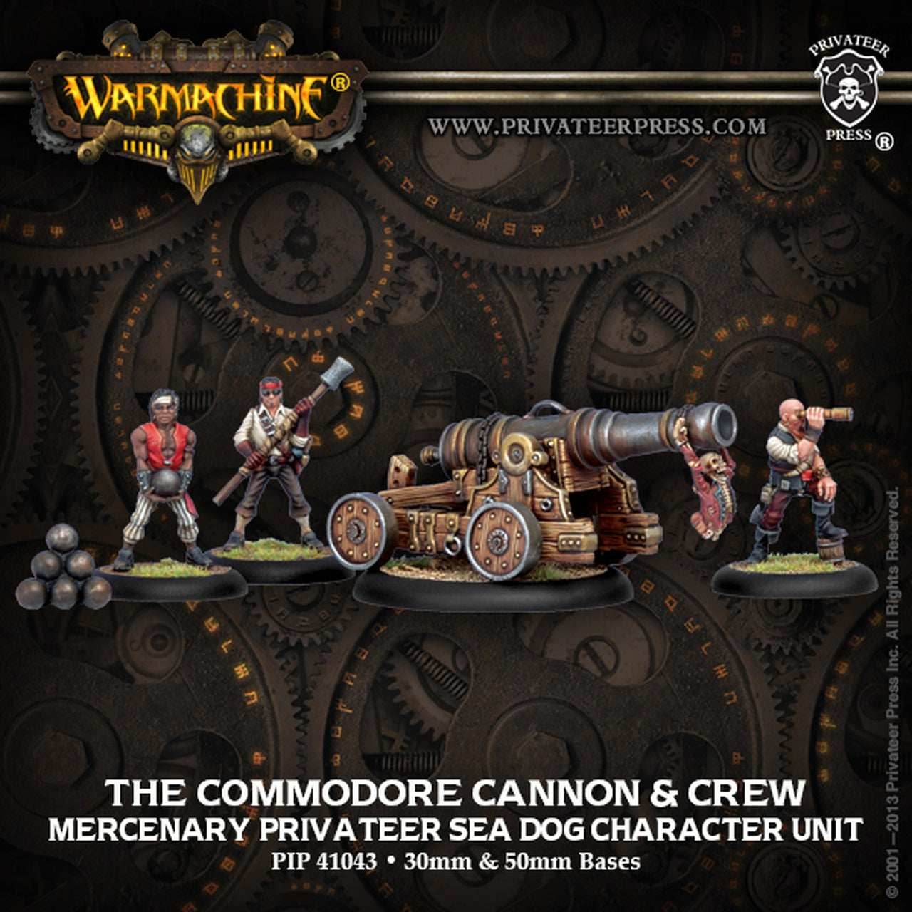 Warmachine: Mercenaries The Commodore Cannon & Crew -