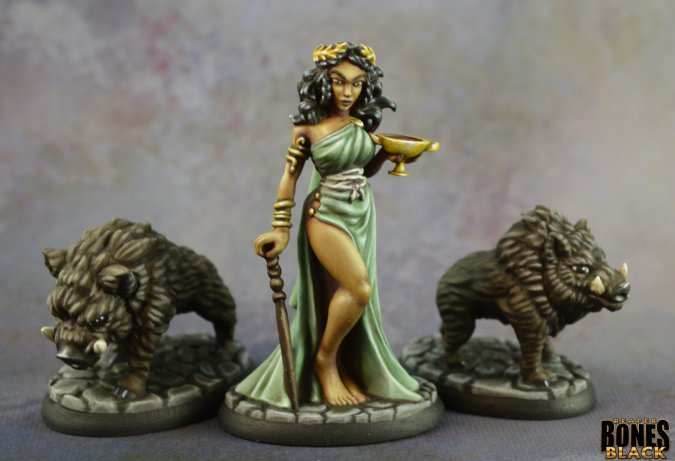Reaper Bones Black: Circe and Pigs -