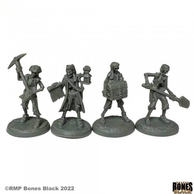 Reaper Bones Black: Skeletal Treasure Crew (4) -