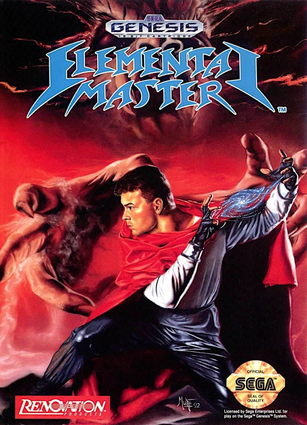 Elemental Master (Sega Genesis) - Game Manual Only