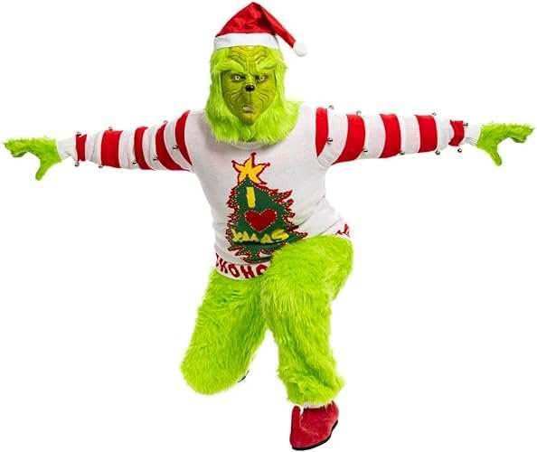 Green Monster Christmas Movie Red Shoes with Bells - S