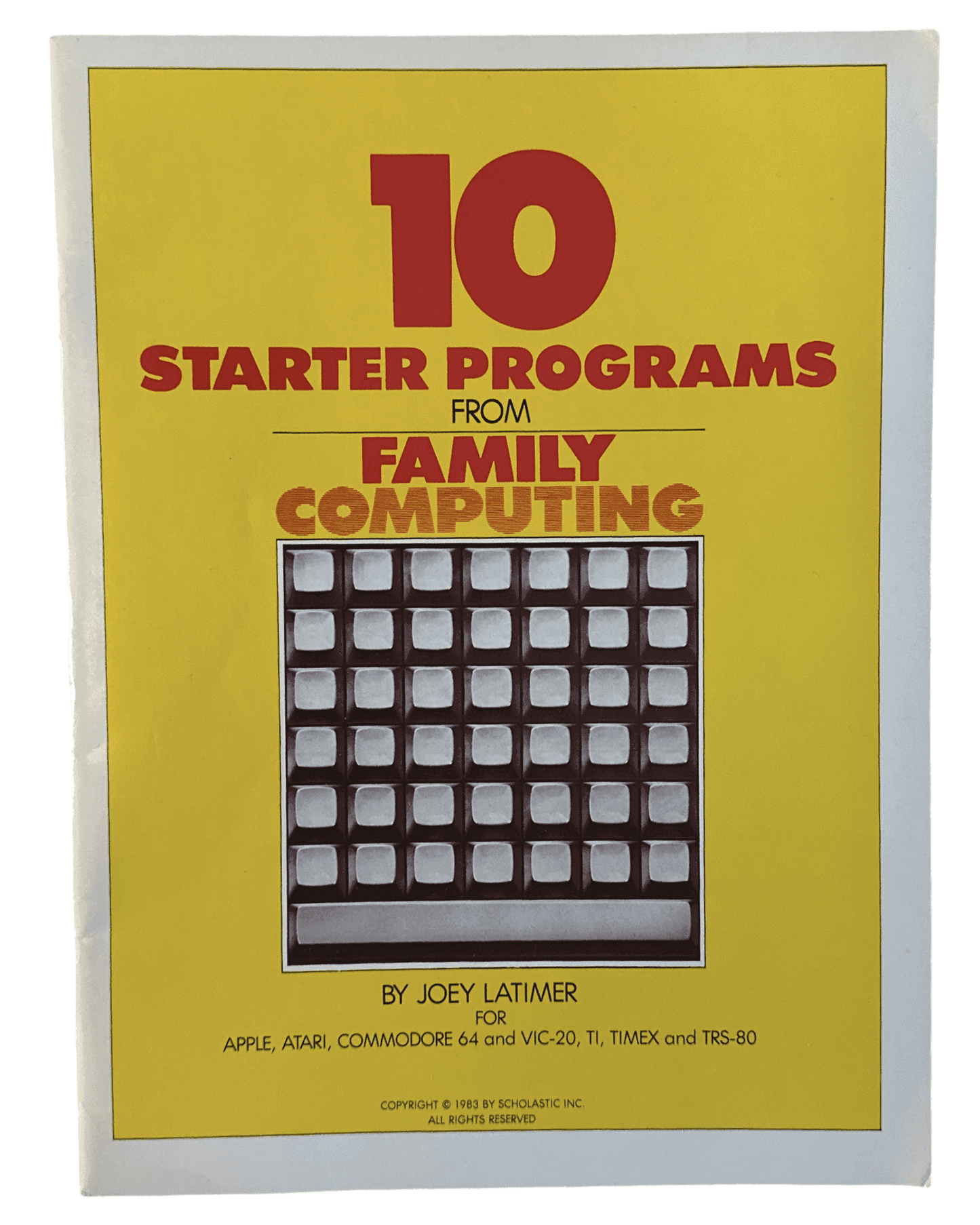 10 Starter Programs from Family Computing for Apple Atari Commodore, VIC-20 -