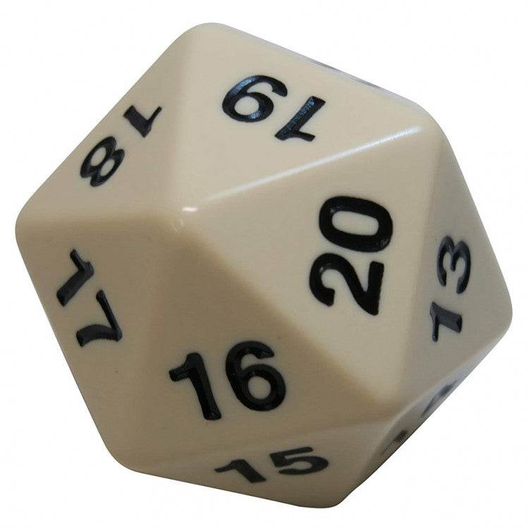 55mm D20 (Ivory w/ black) Spin-Down Die -