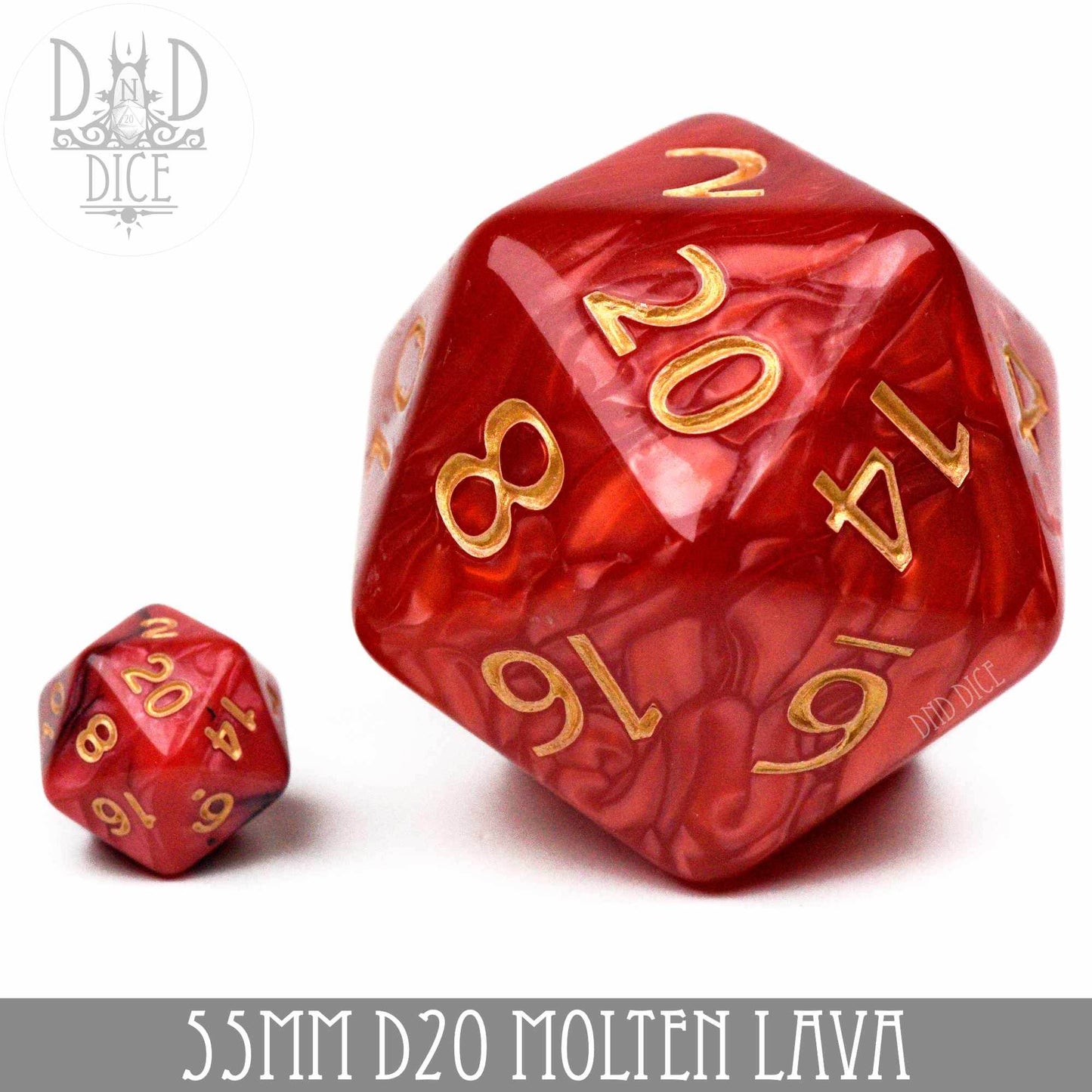 55mm D20 - Molten Lava -