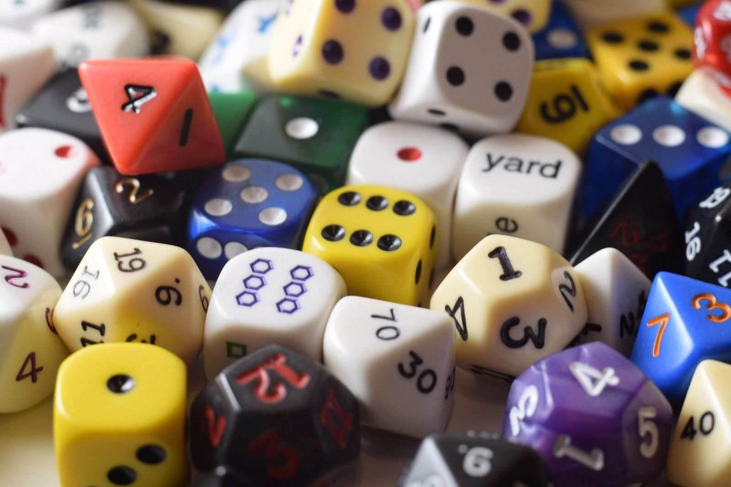 Quarter (1/4) Pound of Dice RPG Koplow Game Dice Shapes 16mm Double d6 Large -