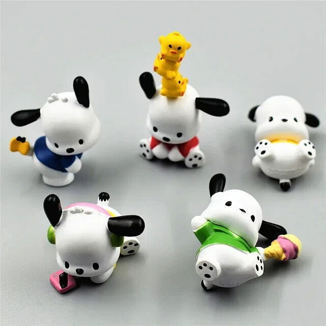 5 Pcs Set Sanrio Danshi Figure, Kawaii Pochacco Melody Figurine, Anime 1.5 in