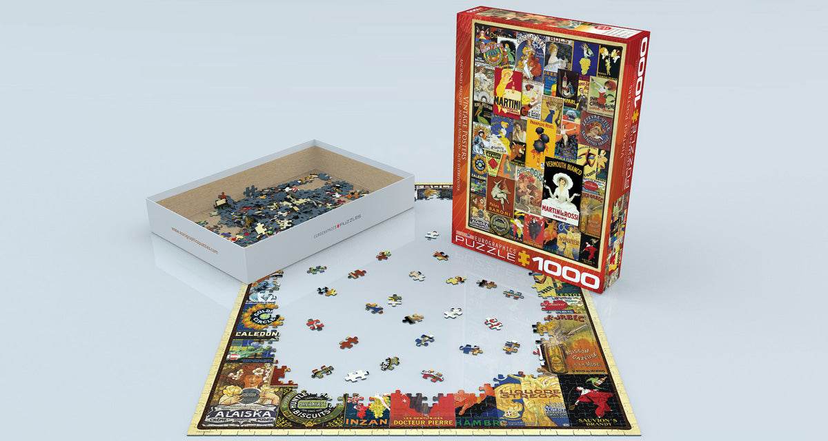 Puzzle: Vintage Art Collages - Vintage Posters -