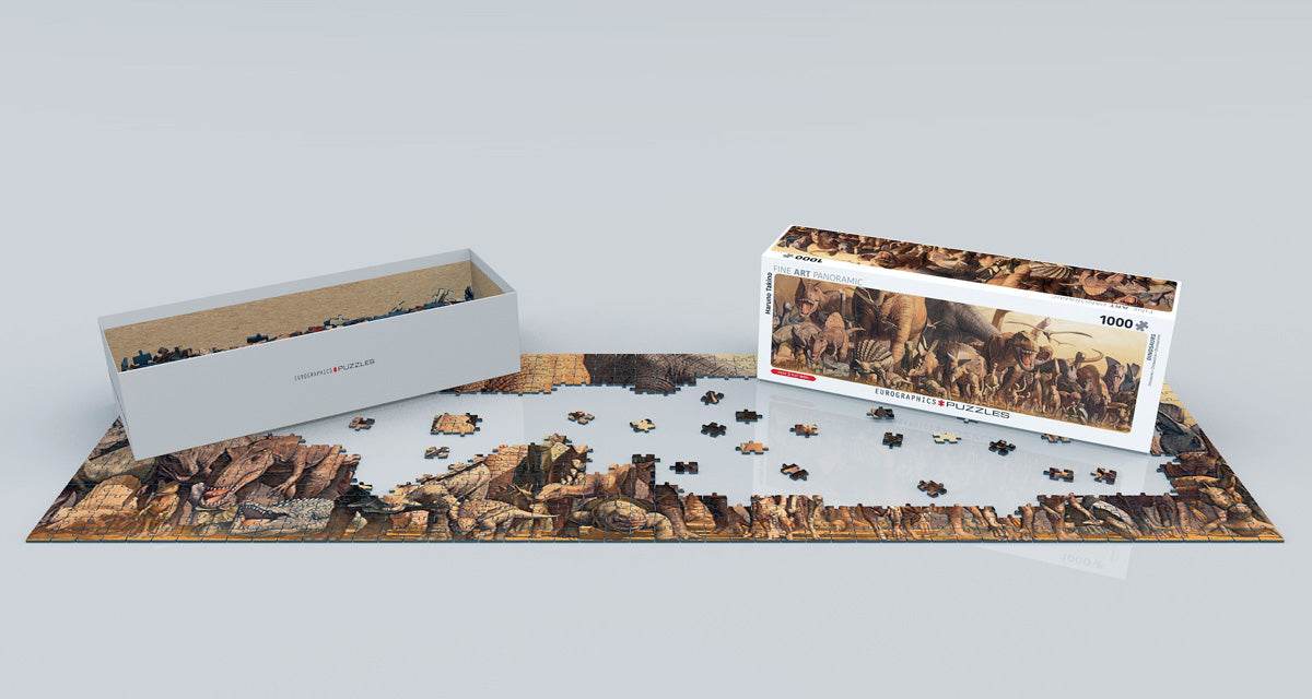 Puzzle: Panoramic Puzzles - Dinosaurs by Haruo Takino -