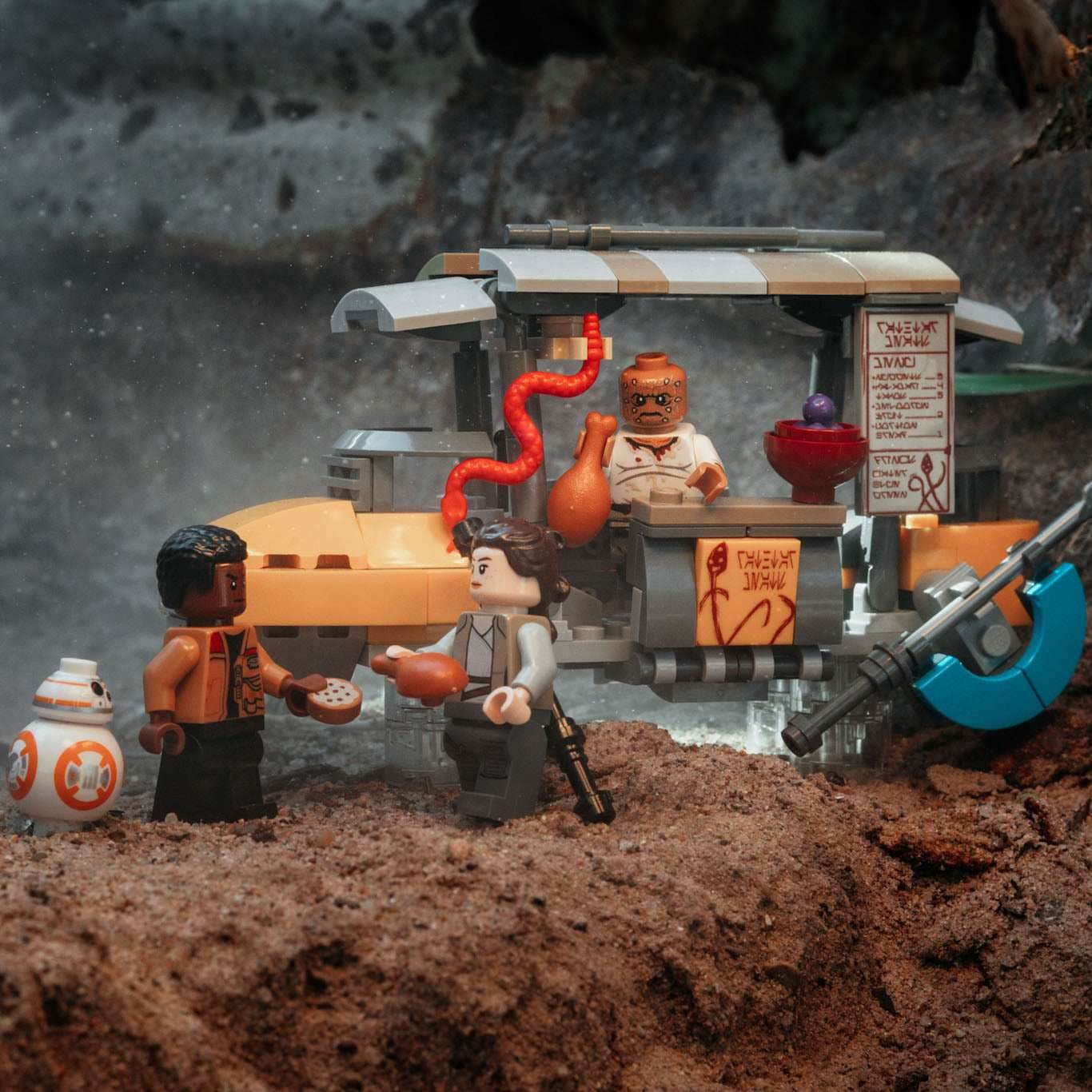 SW Rathtar Meat Food Skiff Set made using LEGO parts - B3 Customs -