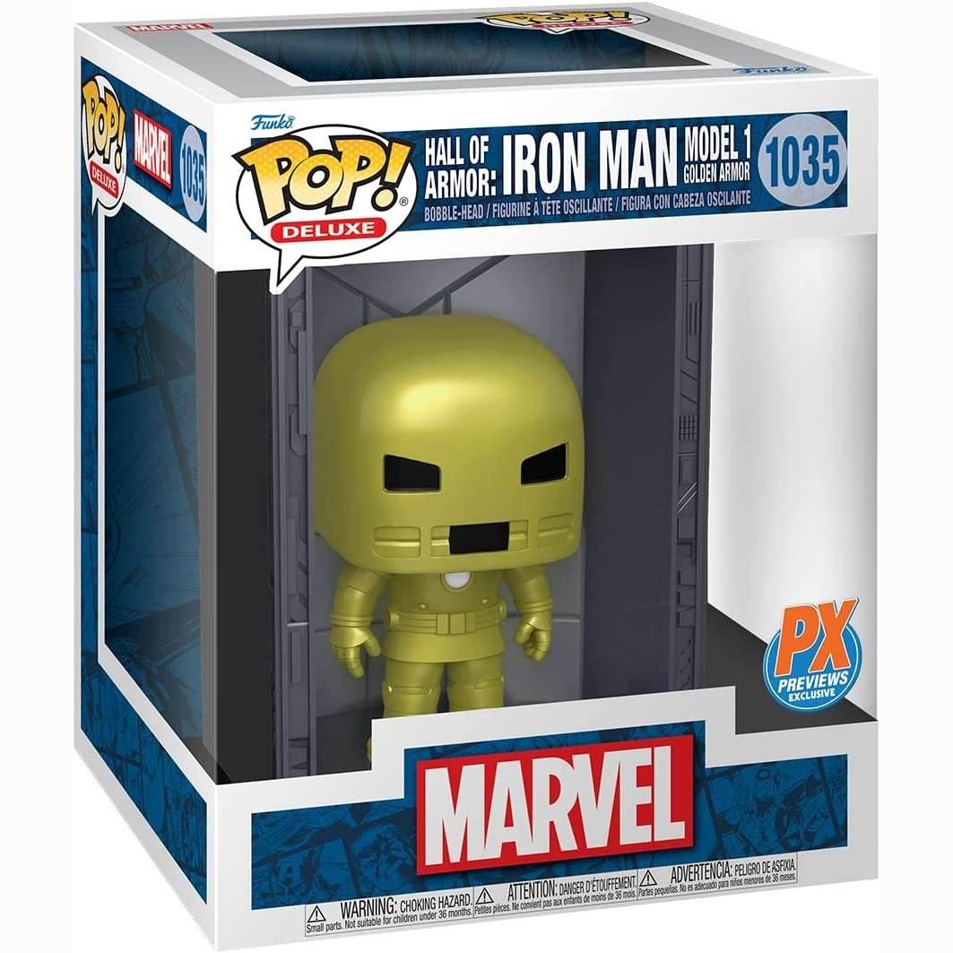 Funko Pop! Marvel: Iron Man Hall of Armor Model 1 Deluxe Vinyl Figure -