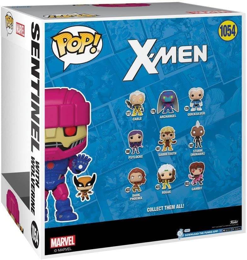 Funko Pop! Jumbo Marvel: X-Men - Sentinel with Wolverine Exclusive -