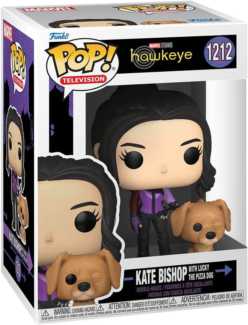 Funko Pop! & Buddy TV Marvel: Hawkeye - Kate Bishop with Lucky The Pizza Dog -
