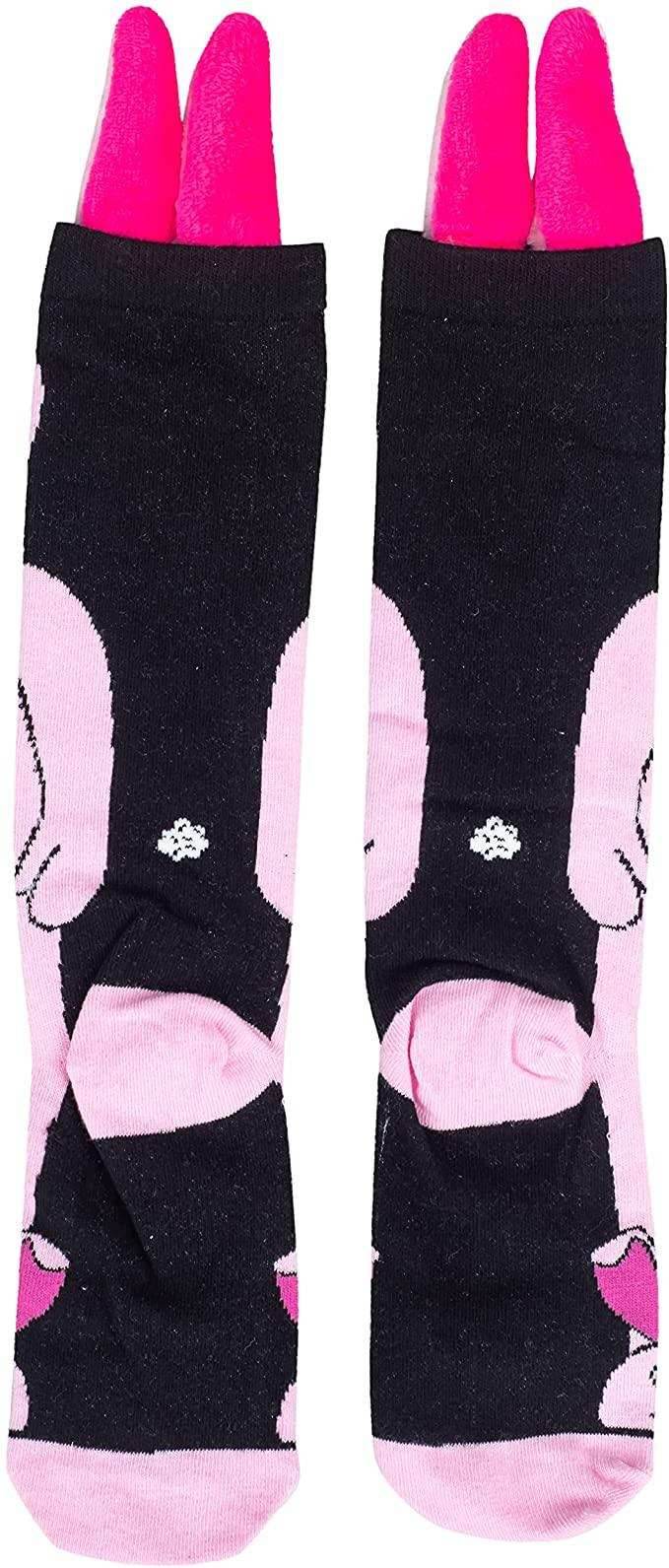 A Christmas Story Pink Bunny Socks with 3D Ears -
