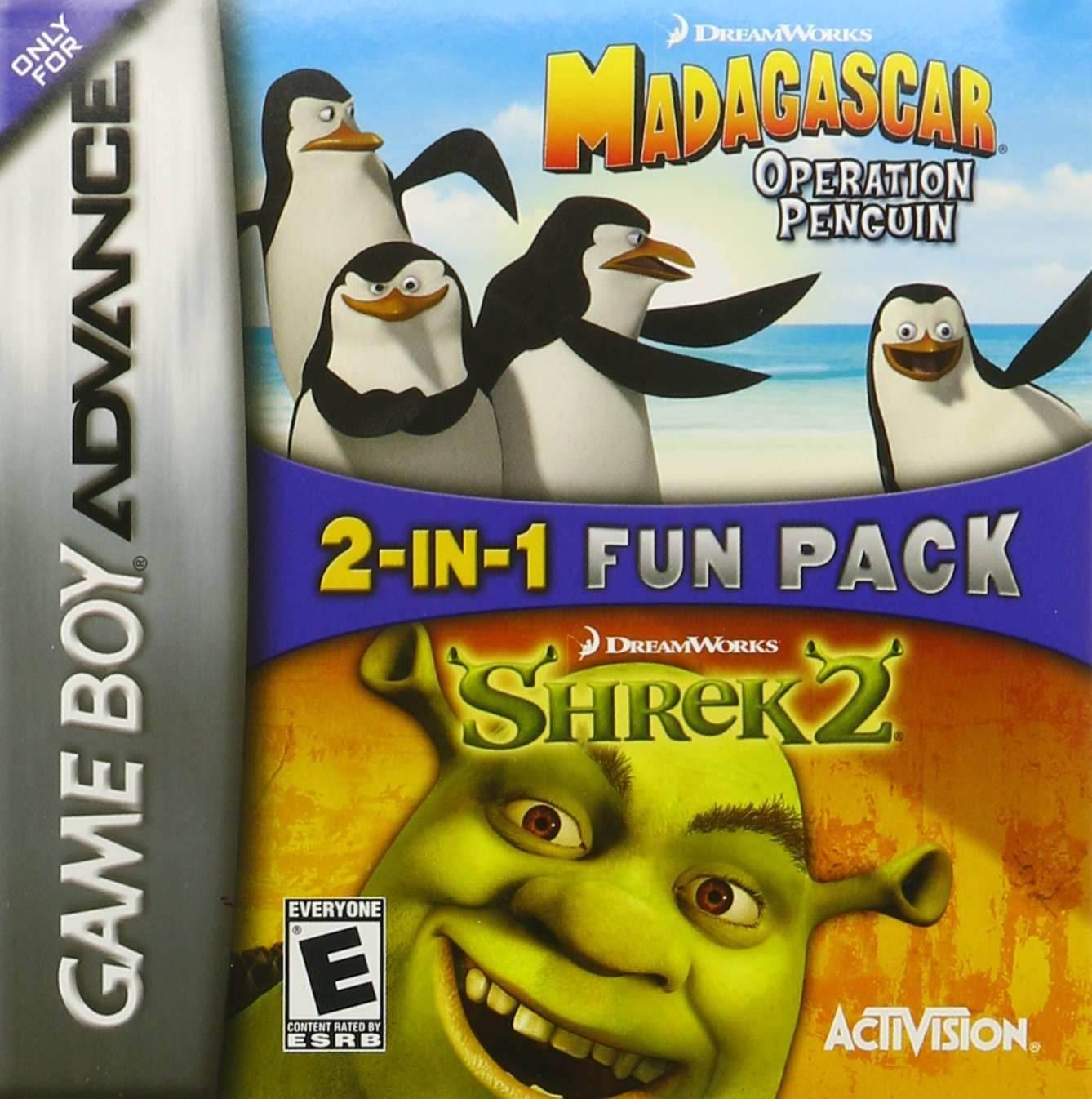 Madagascar Operation Penguin and Shrek 2 (Gameboy Advance) - Game Manual Only