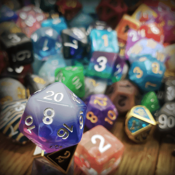 Random Resin/Acrylic Set of Dice -