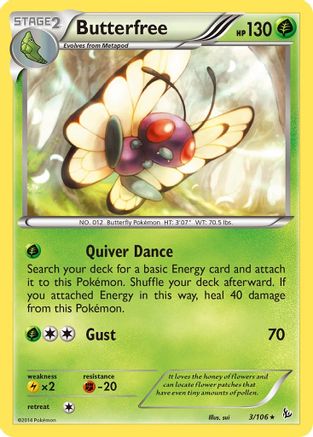 Butterfree 003/106 - XY Flashfire Reverse Holofoil