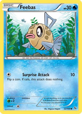 Feebas 022/106 - XY Flashfire Reverse Holofoil