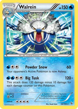 Walrein 026/106 - XY Flashfire Reverse Holofoil