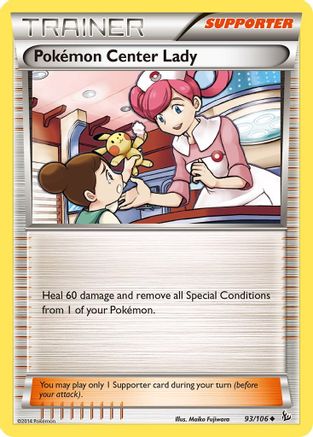 Pokemon Center Lady 093/106 - XY Flashfire Reverse Holofoil