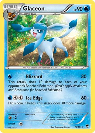 Glaceon 019/111 - XY Furious Fists Reverse Holofoil