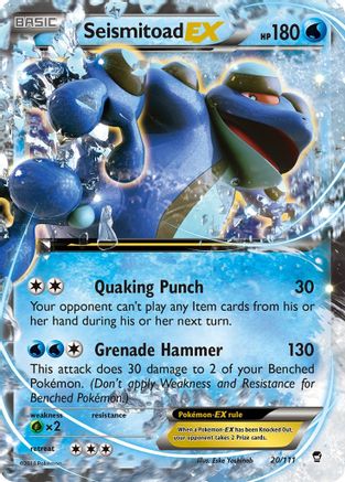 Seismitoad EX 020/111 - XY Furious Fists Holofoil