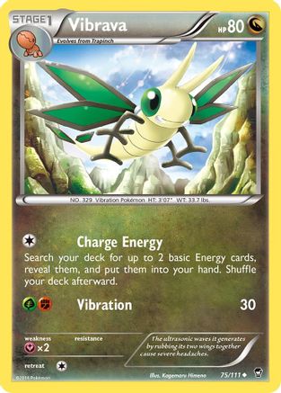 Vibrava 075/111 - XY Furious Fists Reverse Holofoil