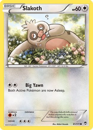 Slakoth 081/111 - XY Furious Fists Reverse Holofoil