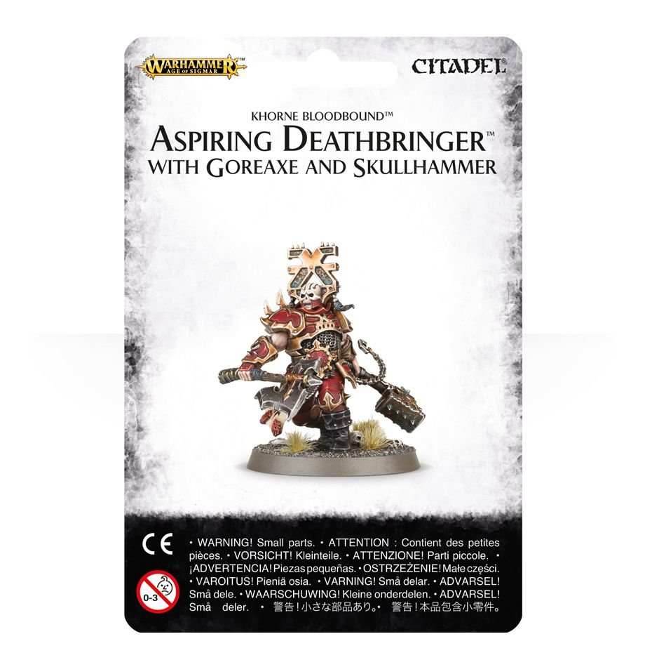 Warhammer: Blades of Khorne - Aspiring Deathbringer with Goreaxe and Skullhammer -