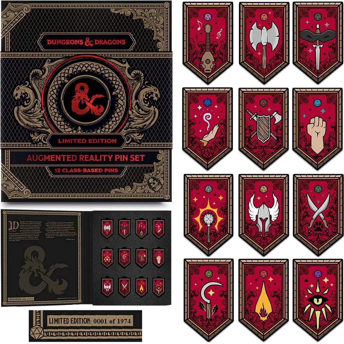 D&D Character Class Augmented Reality Enamel Pin Set of 12 - Shared Exclusive -