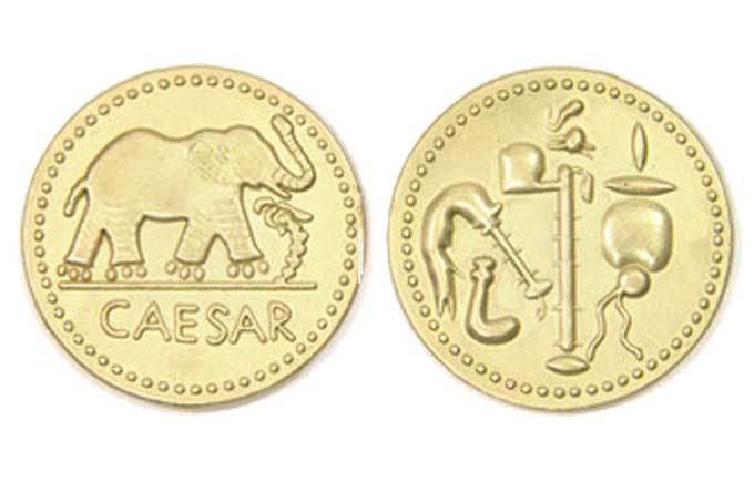 Roman Themed Gaming Coins - Jumbo 35mm (6-Pack) -