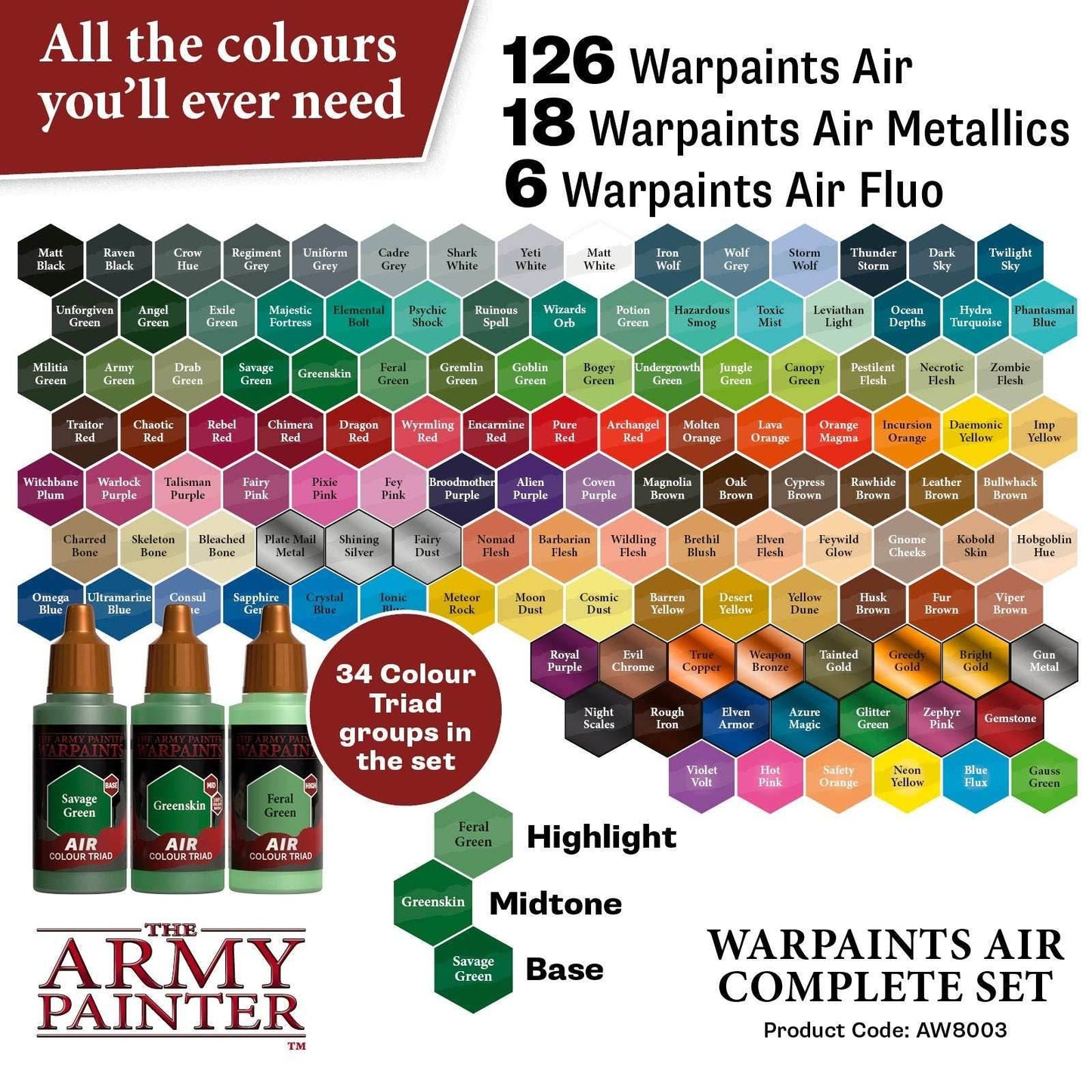 Army Painter Warpaints: Air Complete Set -