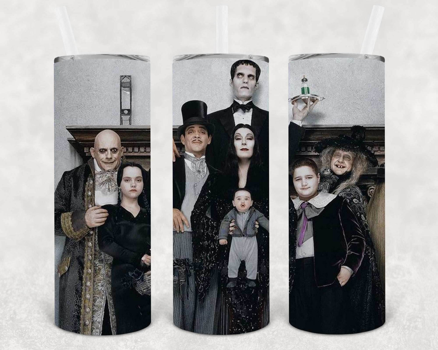 Addams Family 20 oz Skinny Tumbler -